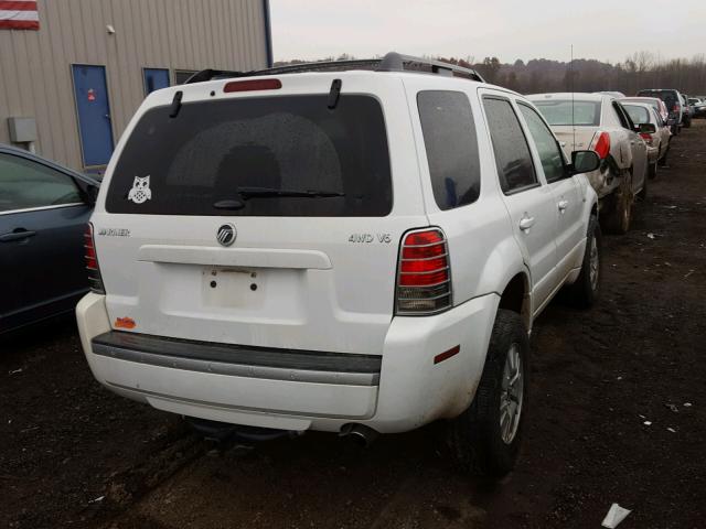 4M2YU91197KJ00223 - 2007 MERCURY MARINER LU WHITE photo 4