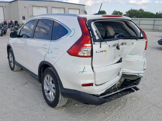 5J6RM3H70FL015310 - 2015 HONDA CR-V EXL WHITE photo 3