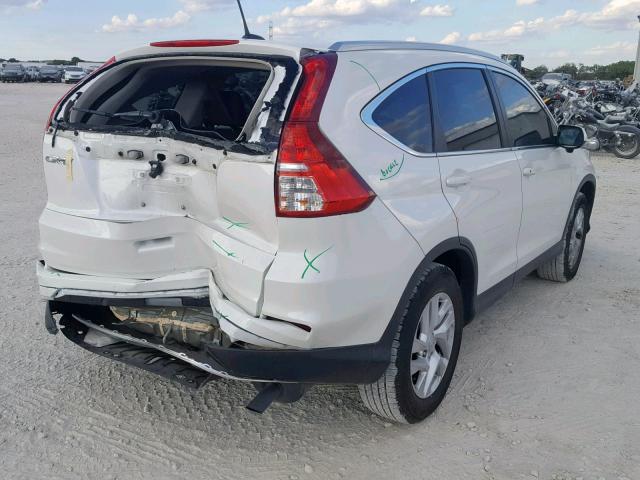 5J6RM3H70FL015310 - 2015 HONDA CR-V EXL WHITE photo 4