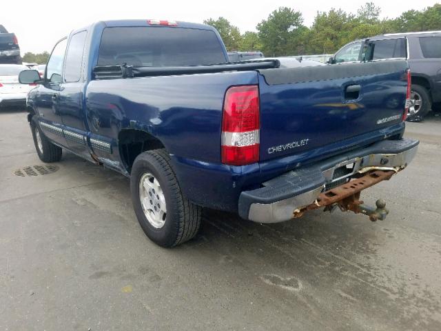 2GCEK19T621340814 - 2002 CHEVROLET SILVERADO BLUE photo 3