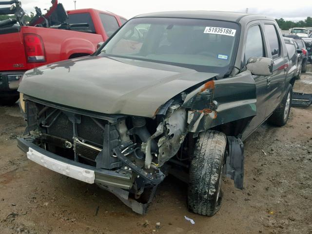 2HJYK16476H522525 - 2006 HONDA RIDGELINE GREEN photo 2