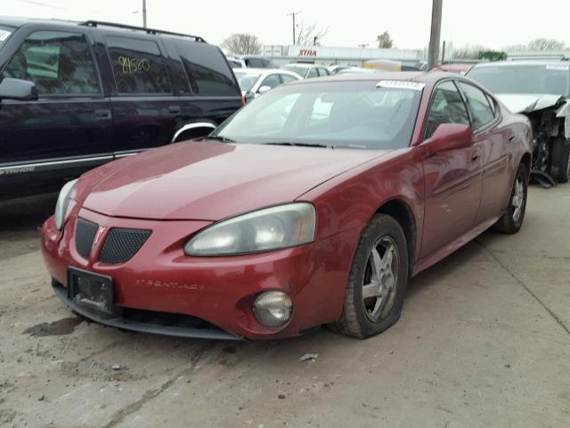 2G2WS522041113557 - 2004 PONTIAC GRAND PRIX Бордовый фото 2