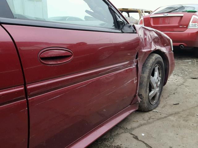 2G2WS522041113557 - 2004 PONTIAC GRAND PRIX Бордовый фото 9