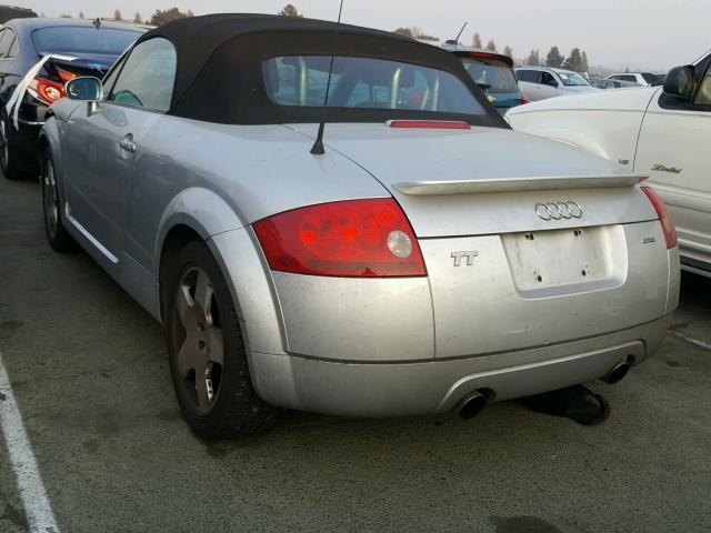 TRUUT28N711004388 - 2001 AUDI TT QUATTRO SILVER photo 3