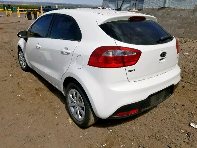 KNADM5A33D6135212 - 2013 KIA RIO LX WHITE photo 3