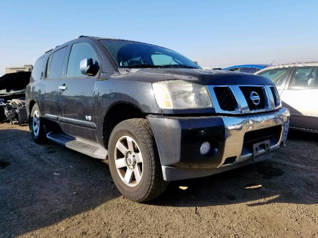 5N1AA08B06N725922 - 2006 NISSAN ARMADA SE BLACK photo 1