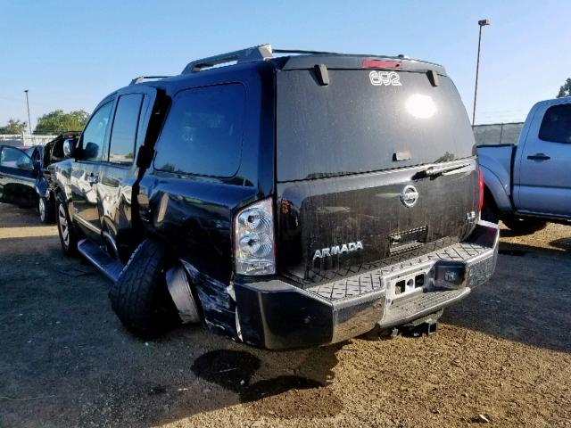 5N1AA08B06N725922 - 2006 NISSAN ARMADA SE BLACK photo 3