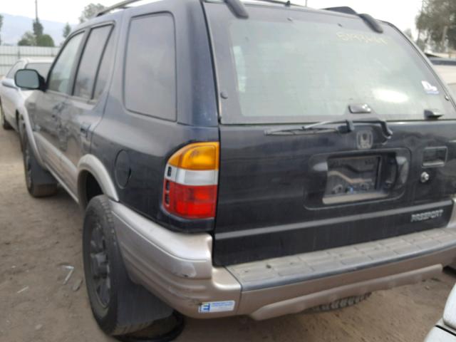 4S6CK58W724401587 - 2002 HONDA PASSPORT E BLUE photo 3