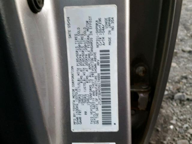 JTLKT324050174888 - 2005 TOYOTA SCION XB Күміс фото 10