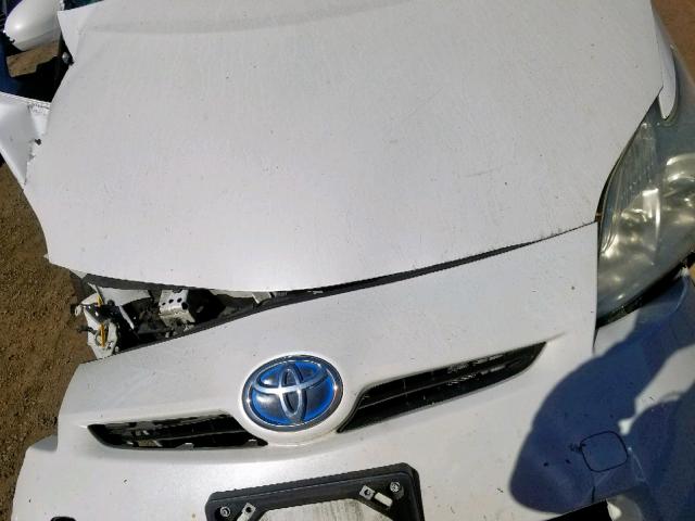 JTDKN3DUXB0260658 - 2011 TOYOTA PRIUS WHITE photo 7