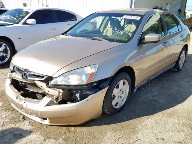 1HGCM56415A078945 - 2005 HONDA ACCORD LX GOLD photo 2