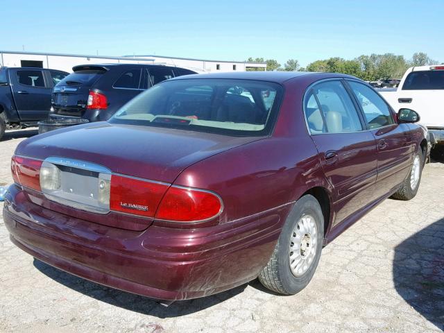 1G4HP52K334144886 - 2003 BUICK LESABRE CU BURGUNDY photo 4