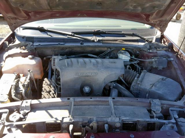 1G4HP52K334144886 - 2003 BUICK LESABRE CU BURGUNDY photo 7