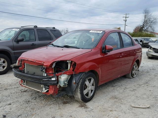 KL1TD5DE2AB046401 - 2010 CHEVROLET AVEO LS RED photo 2