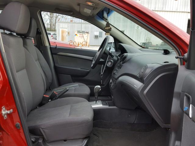 KL1TD5DE2AB046401 - 2010 CHEVROLET AVEO LS RED photo 5