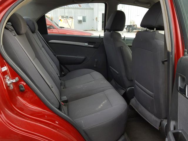 KL1TD5DE2AB046401 - 2010 CHEVROLET AVEO LS RED photo 6