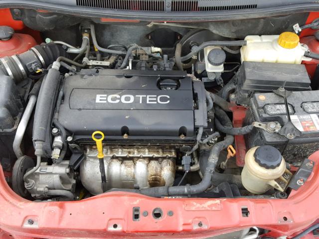 KL1TD5DE2AB046401 - 2010 CHEVROLET AVEO LS RED photo 7