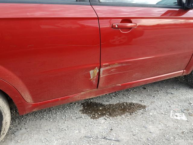 KL1TD5DE2AB046401 - 2010 CHEVROLET AVEO LS RED photo 9