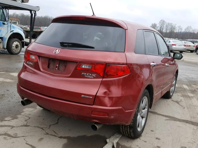 5J8TB18268A016696 - 2008 ACURA RDX BURGUNDY photo 4