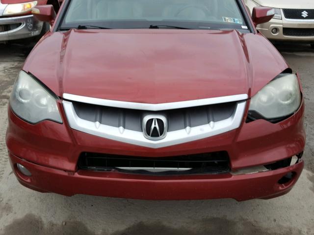 5J8TB18268A016696 - 2008 ACURA RDX BURGUNDY photo 7