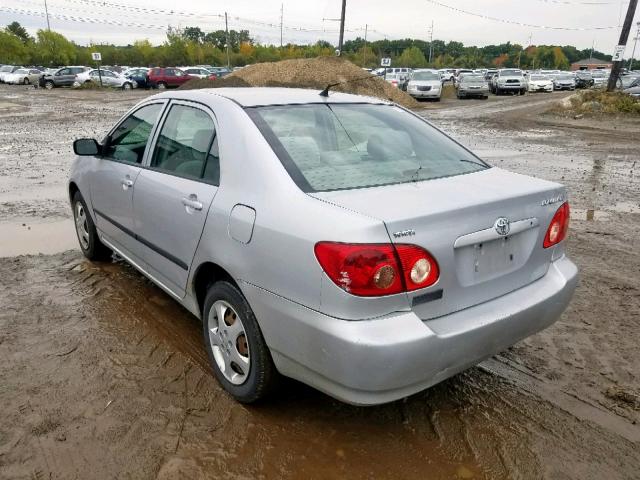 2T1BR32E85C407831 - 2005 TOYOTA COROLLA CE SILVER photo 3