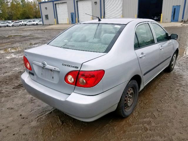 2T1BR32E85C407831 - 2005 TOYOTA COROLLA CE SILVER photo 4