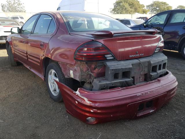 1G2NF52E0YC534107 - 2000 PONTIAC GRAND AM S BURGUNDY photo 3