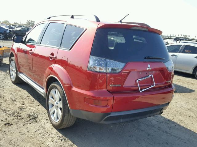 JA4AS3AW3AZ007535 - 2010 MITSUBISHI OUTLANDER RED photo 3