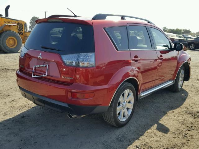 JA4AS3AW3AZ007535 - 2010 MITSUBISHI OUTLANDER RED photo 4