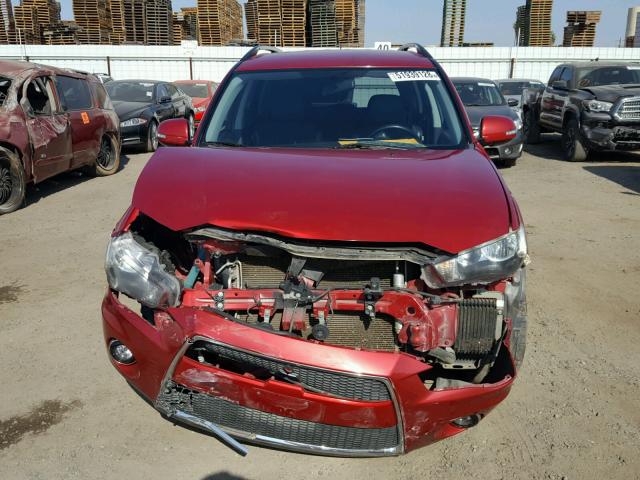 JA4AS3AW3AZ007535 - 2010 MITSUBISHI OUTLANDER RED photo 9