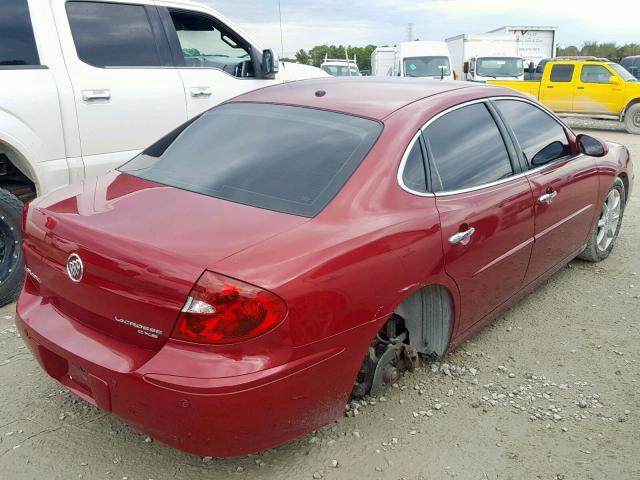 2G4WE567651291530 - 2005 BUICK LACROSSE C BURGUNDY photo 4