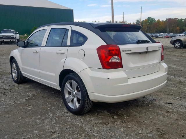 1B3CB4HA0AD559152 - 2010 DODGE CALIBER SX WHITE photo 3