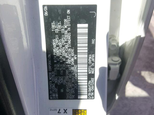 JTLKT324564100943 - 2006 TOYOTA SCION XB Ağ foto 10