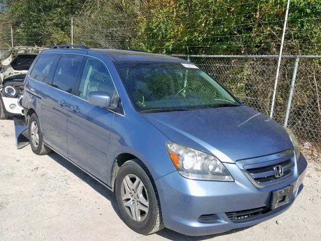 5FNRL38627B008900 - 2007 HONDA ODYSSEY EX BLUE photo 1