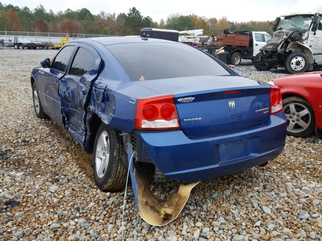 2B3CA3CV3AH122224 - 2010 DODGE CHARGER SX BLUE photo 3