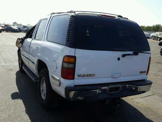 1GKEC13T11R155330 - 2001 GMC YUKON WHITE photo 3