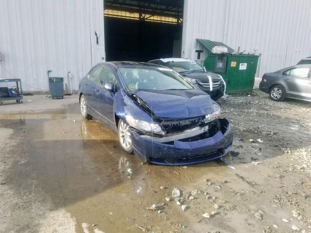 1HGFA16819L008907 - 2009 HONDA CIVIC EX BLUE photo 1