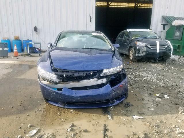 1HGFA16819L008907 - 2009 HONDA CIVIC EX BLUE photo 9