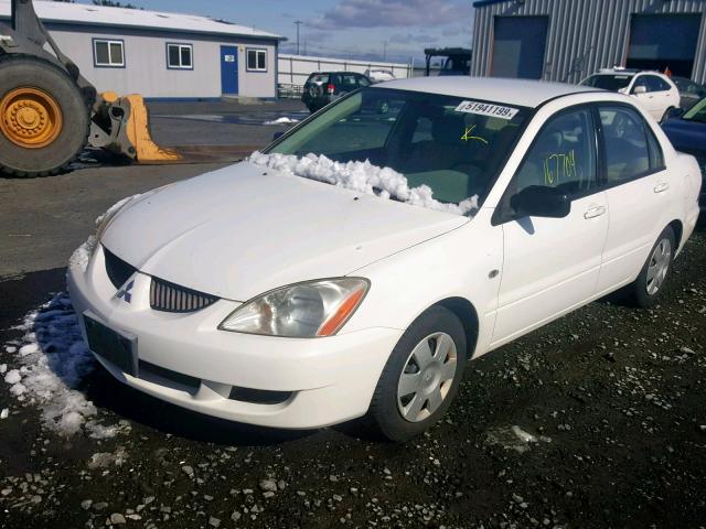 JA3AJ26E54U039874 - 2004 MITSUBISHI LANCER ES WHITE photo 2