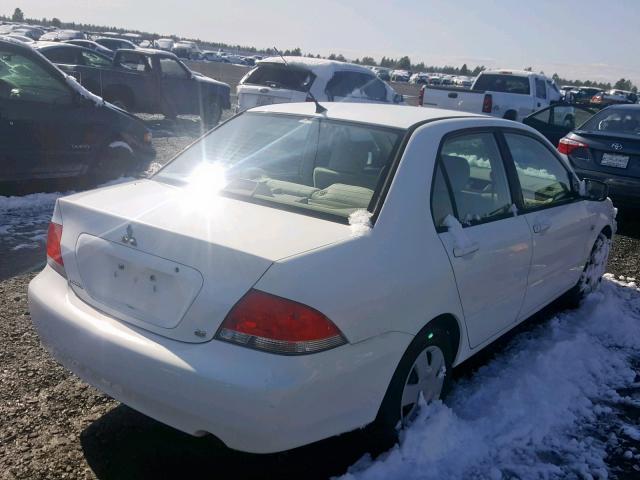 JA3AJ26E54U039874 - 2004 MITSUBISHI LANCER ES WHITE photo 4