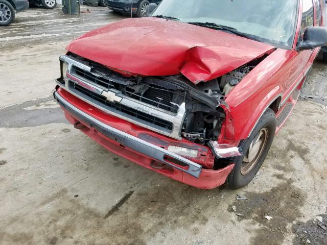 1GNDT13W2T2110515 - 1996 CHEVROLET BLAZER RED photo 9