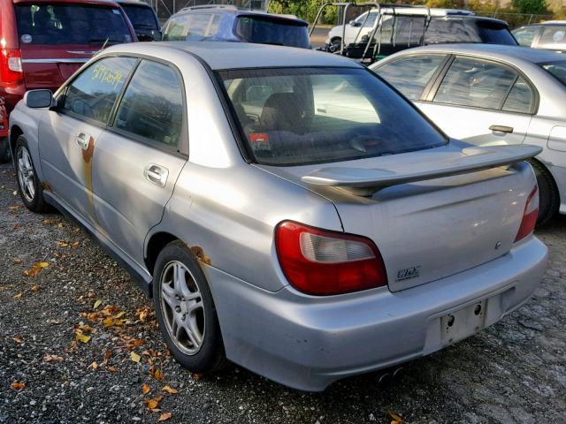 JF1GD29612H507070 - 2002 SUBARU IMPREZA WR SILVER photo 3