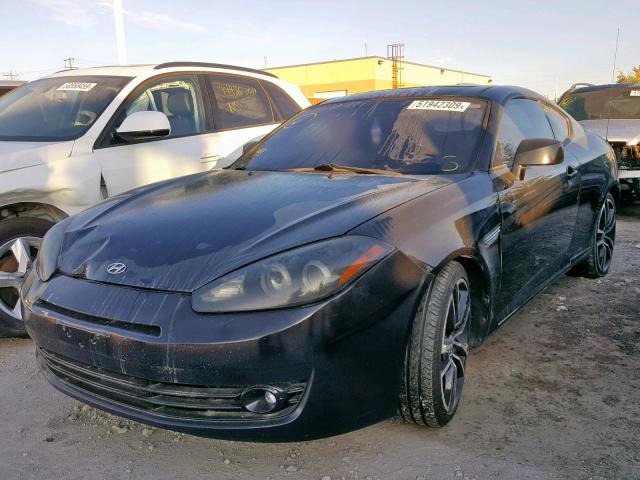 KMHHM65D27U248786 - 2007 HYUNDAI TIBURON GS BLACK photo 2