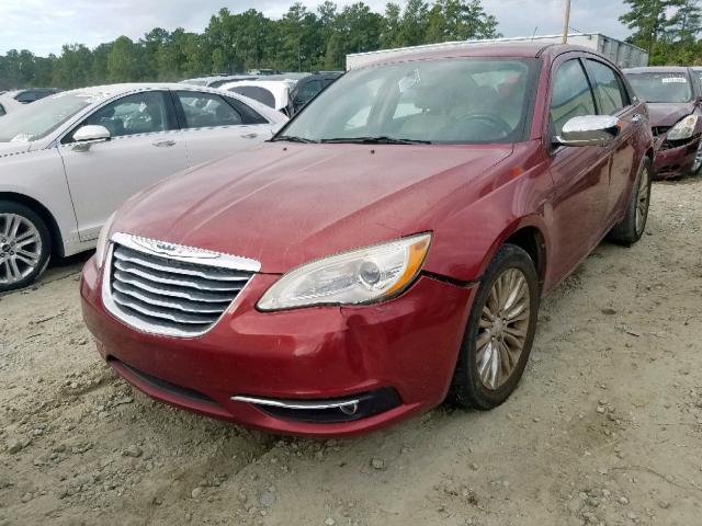 1C3BC2FB1BN533442 - 2011 CHRYSLER 200 LIMITE RED photo 2