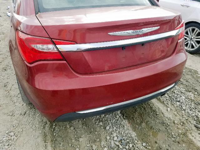 1C3BC2FB1BN533442 - 2011 CHRYSLER 200 LIMITE RED photo 9