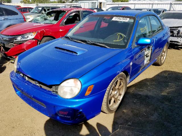 JF1GD29623G507389 - 2003 SUBARU IMPREZA WR BLUE photo 2