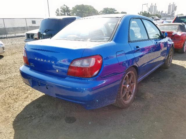 JF1GD29623G507389 - 2003 SUBARU IMPREZA WR BLUE photo 4