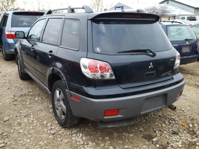 JA4LZ41G73U030013 - 2003 MITSUBISHI OUTLANDER BLACK photo 3