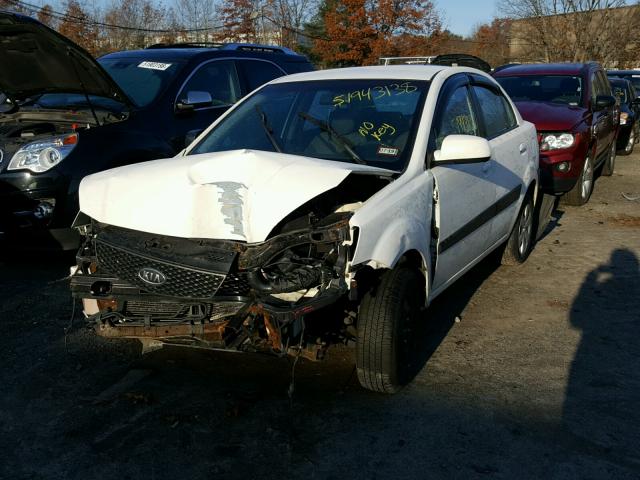 KNADE123086344644 - 2008 KIA RIO BASE WHITE photo 2