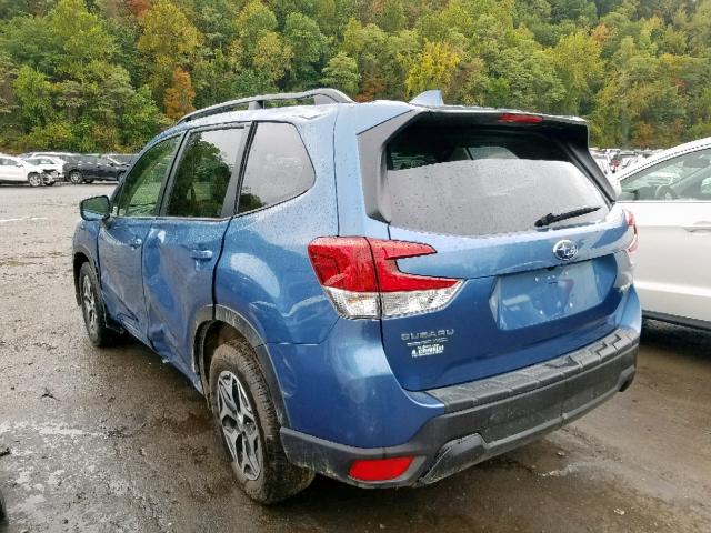 JF2SKAECXKH502306 - 2019 SUBARU FORESTER P BLUE photo 3